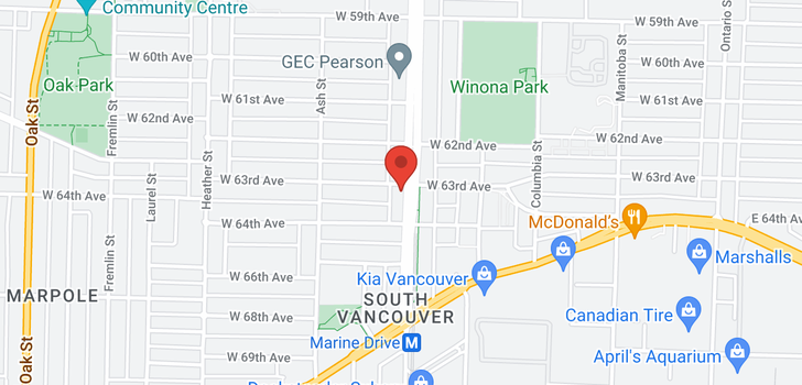 map of 506 W 63RD AVENUE